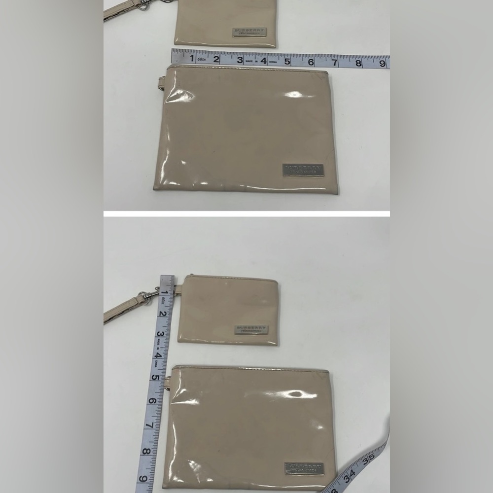 Set of 2 Burberry Fragrance faux patent leather pouches